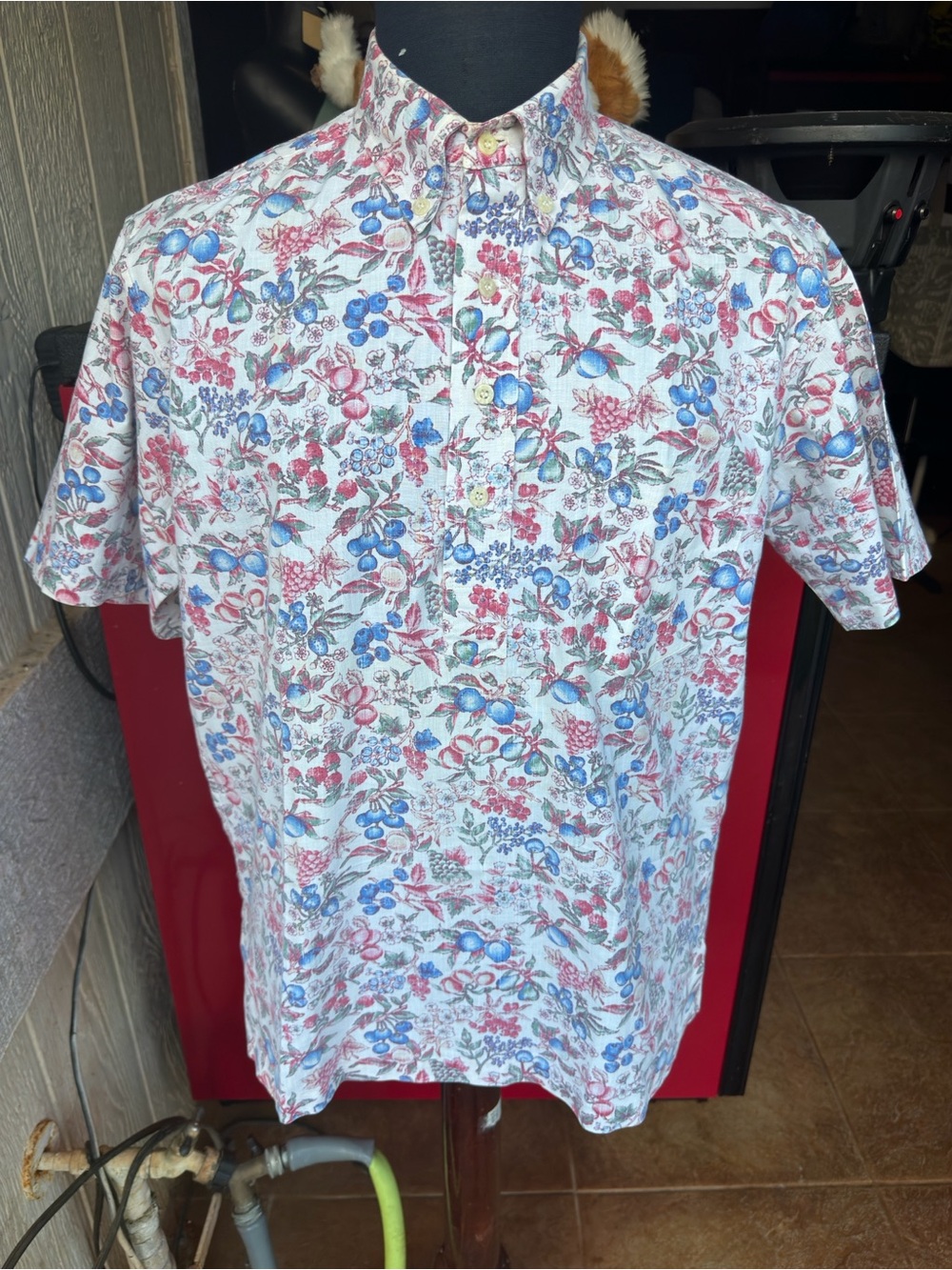 PreOwned Reyn Spooner Classic Multicolored Hawaiian Print Pullover Men's Medium